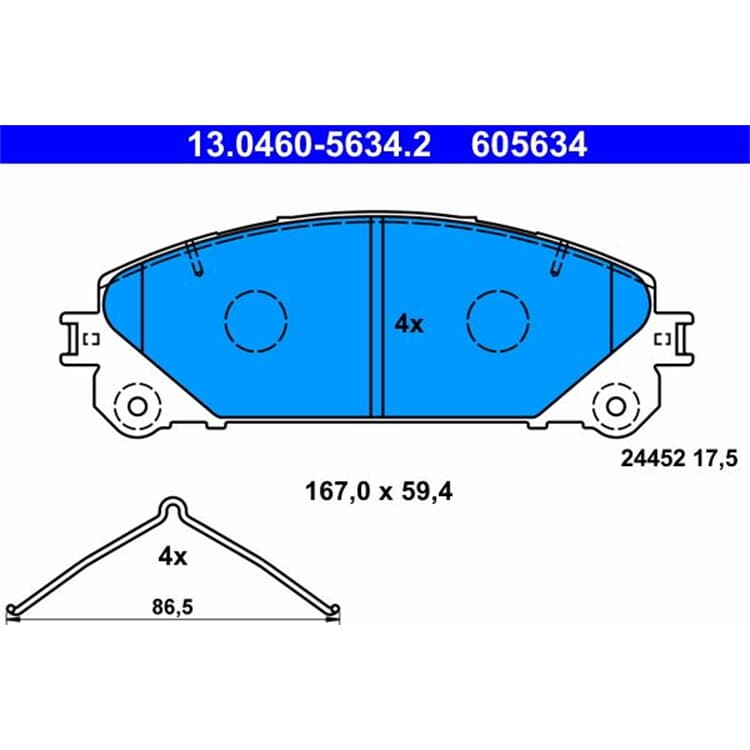 ATE Bremsbel?ge vorne Lexus Nx Rx Toyota Rav ATE Bremsbel?ge vorne Lexus Nx Rx Toyota Rav von ATE