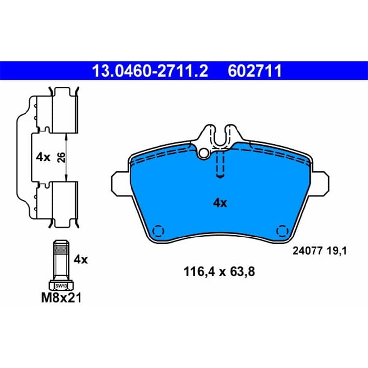ATE Bremsbel?ge vorne Mercedes A-Klasse W169 B-Klasse W245 B150 B170 ATE Bremsbel?ge vorne Mercedes A-Klasse W169 B-Klasse W245 B150 B170 von ATE