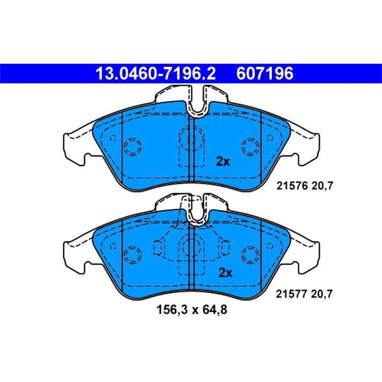 ATE Bremsbel?ge vorne Mercedes Sprinter V-Klasse Vito VW Lt ATE Bremsbel?ge vorne Mercedes Sprinter V-Klasse Vito VW Lt von ATE