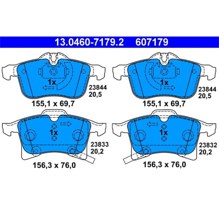 ATE Bremsbel?ge vorne Opel Adam Astra Combo Corsa Meriva Zafira ATE Bremsbel?ge vorne Opel Adam Astra Combo Corsa Meriva Zafira von ATE
