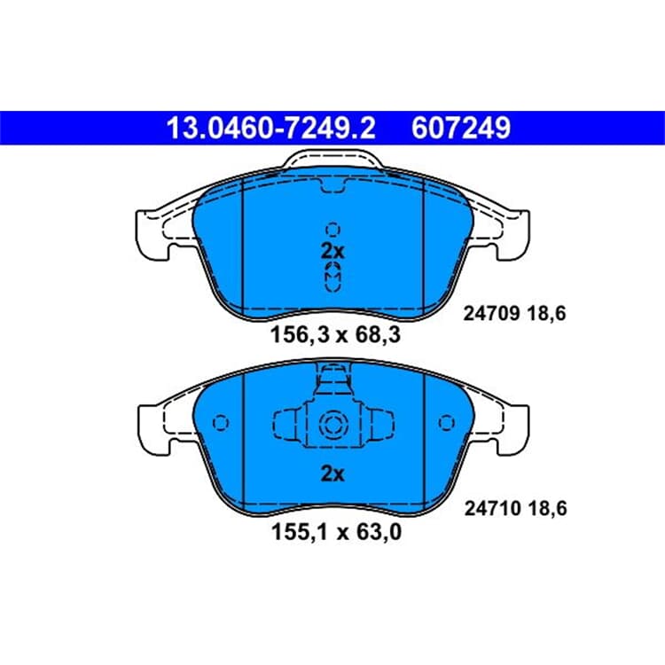 ATE Bremsbel?ge vorne Renault Clio Grand Laguna Latitude Megane Sc?nic ATE Bremsbel?ge vorne Renault Clio Grand Laguna Latitude Megane Sc?nic von ATE
