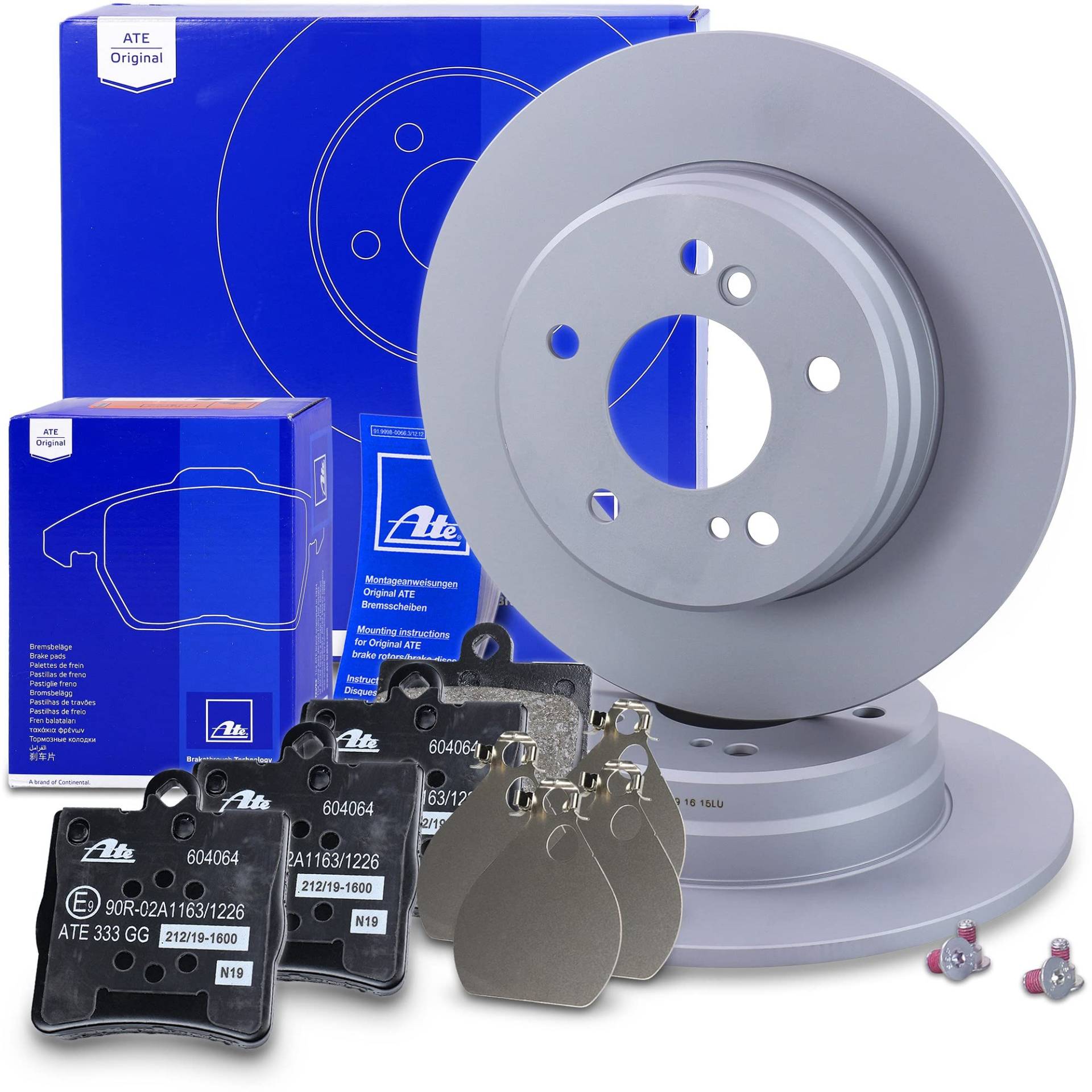 ATE Bremsenset Hinterachse inkl. Bremsscheiben hinten Ø 278 mm und Bremsbeläge hinten Kompatibel mit CHRYSLER CROSSFIRE, MERCEDES C-Klasse, CLC-Klasse, E-Klasse, CLK, SLK ATE Bremsenset Hinterachse inkl. Bremsscheiben hinten Ø 278 mm und Bremsbeläge hinten Kompatibel mit CHRYSLER CROSSFIRE, MERCEDES C-Klasse, CLC-Klasse, E-Klasse, CLK, SLK von ATE