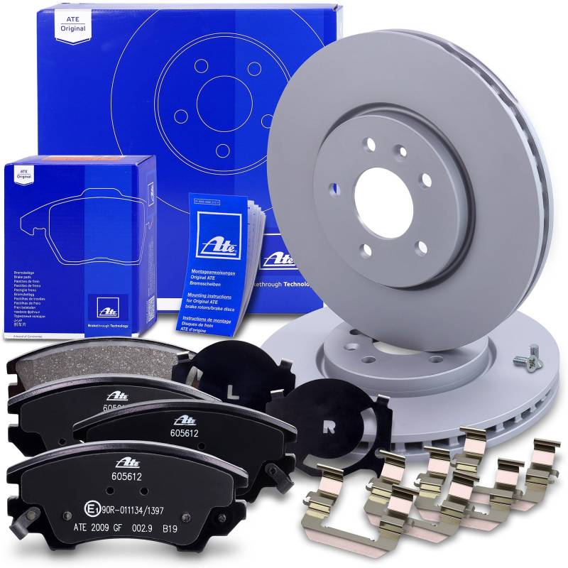 ATE Bremsenset Vorderachse inkl. Bremsscheiben vorne Ø 321 mm belüftet und Bremsbeläge vorne Kompatibel mit OPEL ASTRA J, CASCADA (W13), ZAFIRA TOURER C (P12), ZAFIRA TOURER C VAN (P12) von ATE