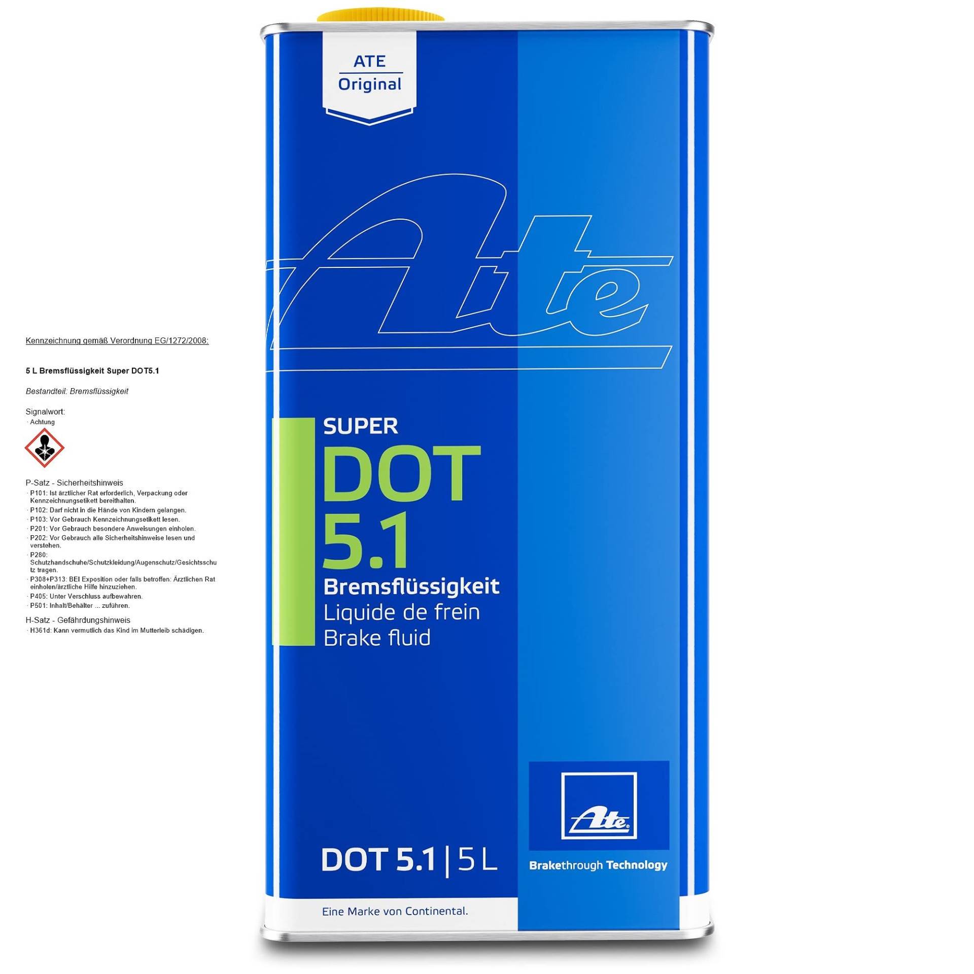 ATE Bremsflüssigkeit Super DOT 5.1 5 L ATE Bremsflüssigkeit Super DOT 5.1 5 L von ATE