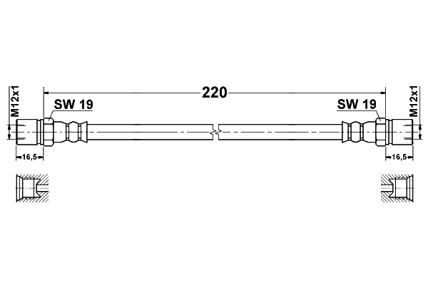 ATE Bremsschläuche MERCEDES-BENZ 24.5201-0220.3 582923265,0004287135,0014280435 Bremsschlauch 0014281735,0024285735,A0004287135,A0014280435 von ATE