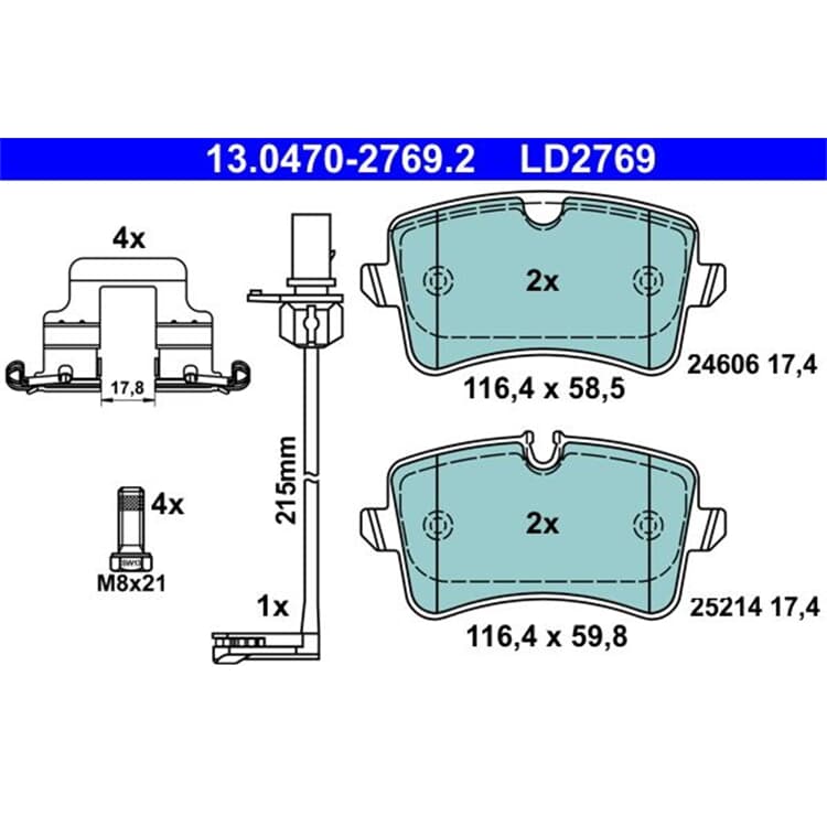 ATE Ceramic Bremsbel?ge hinten Audi A6 A7 ATE Ceramic Bremsbel?ge hinten Audi A6 A7 von ATE