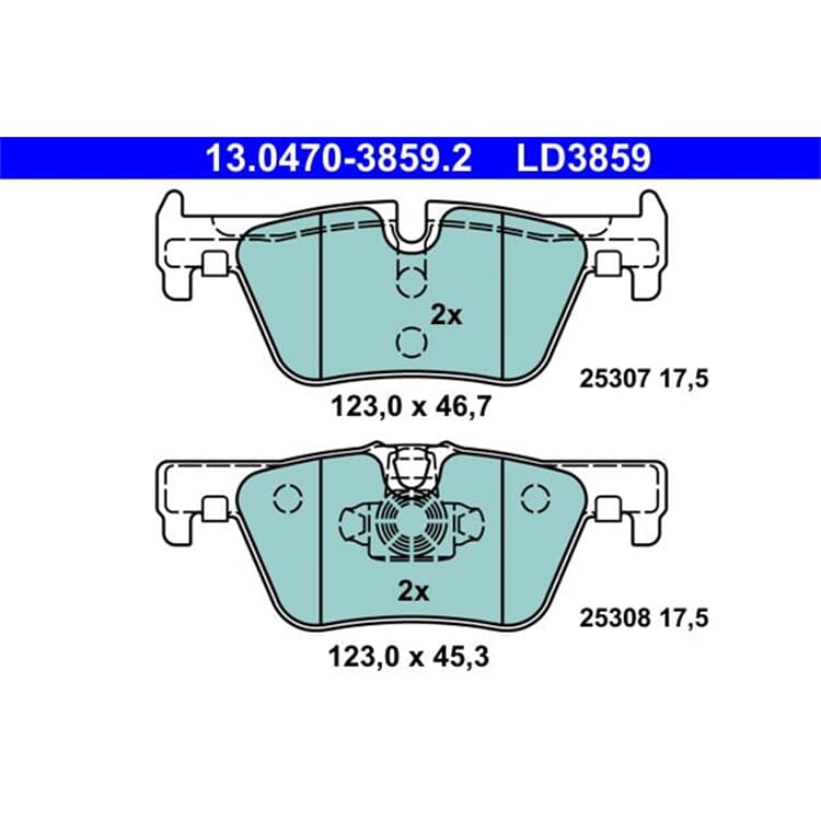 ATE Ceramic Bremsbel?ge hinten BMW 02 1 3 4 ATE Ceramic Bremsbel?ge hinten BMW 02 1 3 4 von ATE