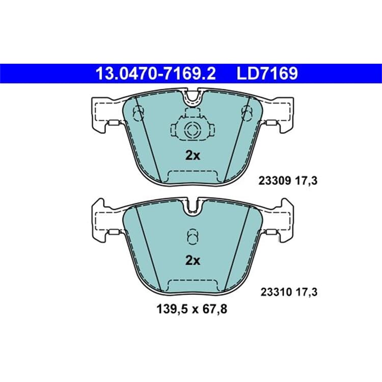 ATE Ceramic Bremsbel?ge hinten BMW 1er 3er 5er 6er 7er X5 X6 ATE Ceramic Bremsbel?ge hinten BMW 1er 3er 5er 6er 7er X5 X6 von ATE