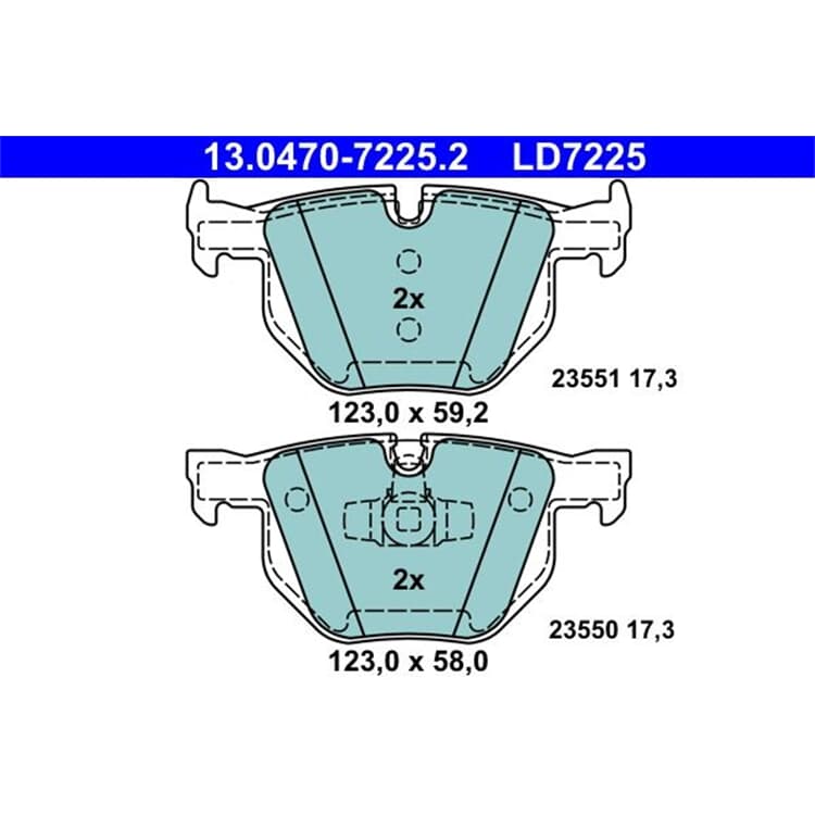 ATE Ceramic Bremsbel?ge hinten BMW 3 X1 ATE Ceramic Bremsbel?ge hinten BMW 3 X1 von ATE