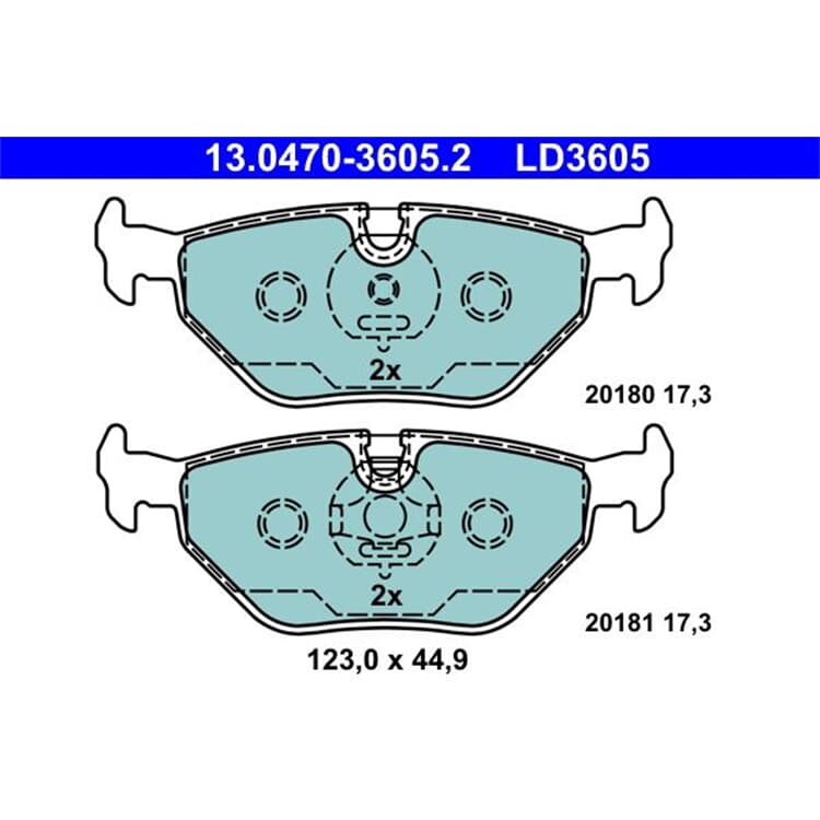 ATE Ceramic Bremsbel?ge hinten BMW 3 Z1 Z3 Z4 MG Mg Rover 75 Saab 9-5 ATE Ceramic Bremsbel?ge hinten BMW 3 Z1 Z3 Z4 MG Mg Rover 75 Saab 9-5 von ATE