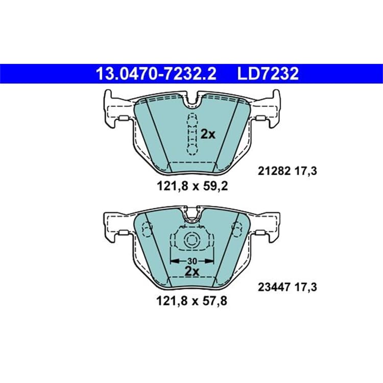 ATE Ceramic Bremsbel?ge hinten BMW X5 X6 ATE Ceramic Bremsbel?ge hinten BMW X5 X6 von ATE