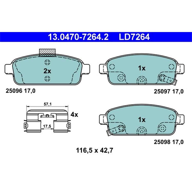ATE Ceramic Bremsbel?ge hinten Chevrolet Opel ATE Ceramic Bremsbel?ge hinten Chevrolet Opel von ATE