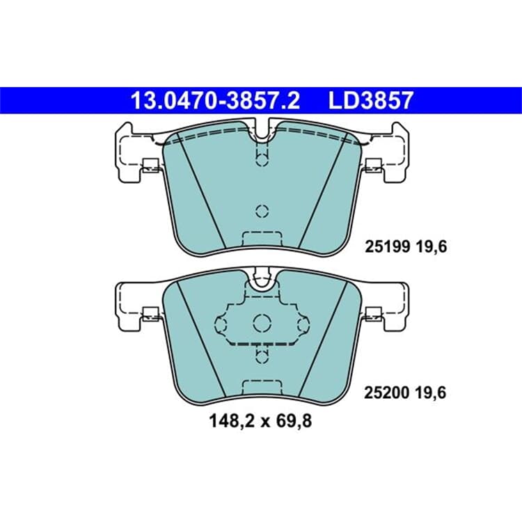 ATE Ceramic Bremsbel?ge vorne BMW 02 1 3 4 X3 X4 ATE Ceramic Bremsbel?ge vorne BMW 02 1 3 4 X3 X4 von ATE