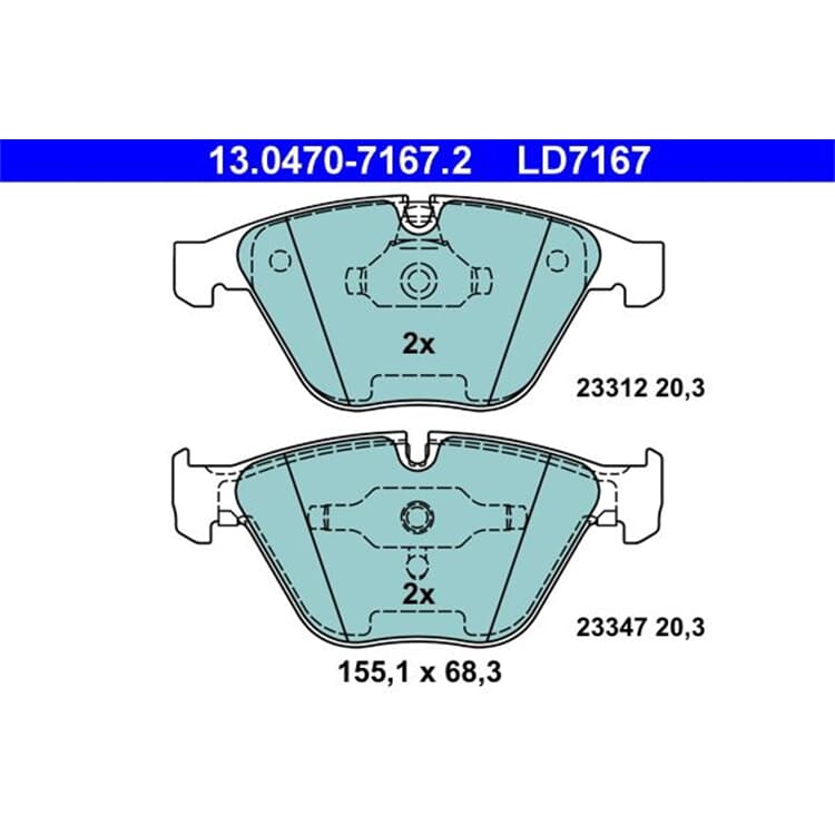 ATE Ceramic Bremsbel?ge vorne BMW 5 6 7 ATE Ceramic Bremsbel?ge vorne BMW 5 6 7 von ATE