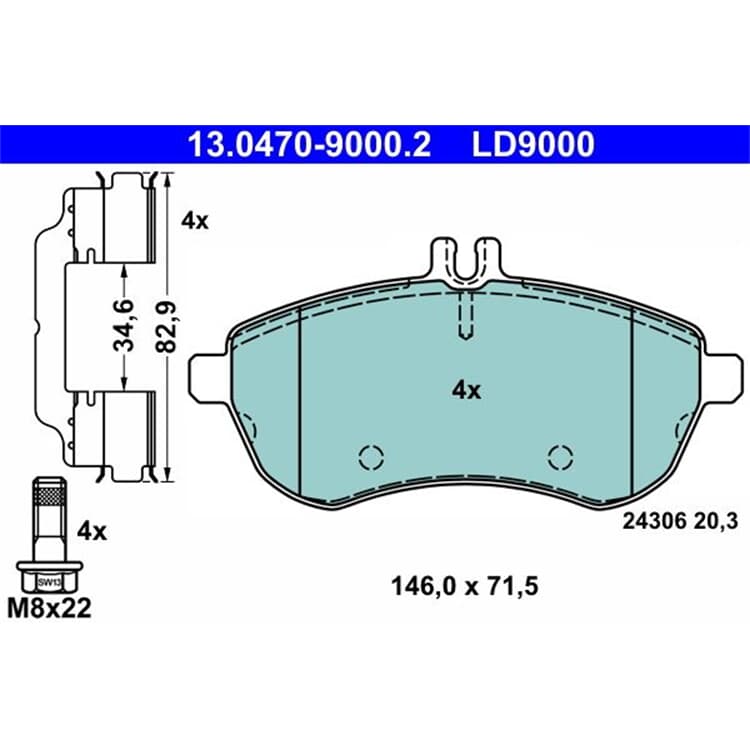 ATE Ceramic Bremsbel?ge vorne Mercedes C-Klasse E-Klasse W212 S212 ATE Ceramic Bremsbel?ge vorne Mercedes C-Klasse E-Klasse W212 S212 von ATE