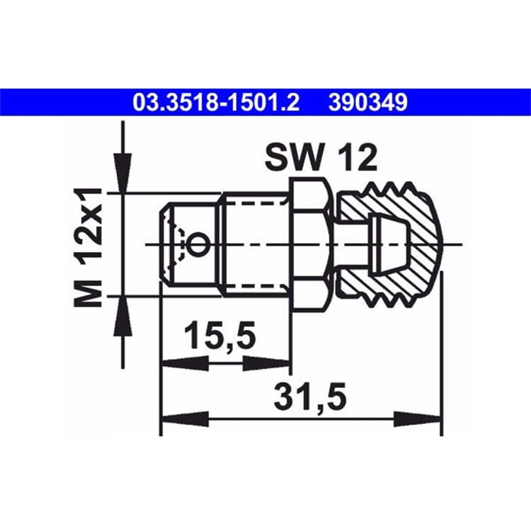 ATE Entl?fterschraube/-ventil 03.3518-1501.2 ATE Entl?fterschraube/-ventil 03.3518-1501.2 von ATE