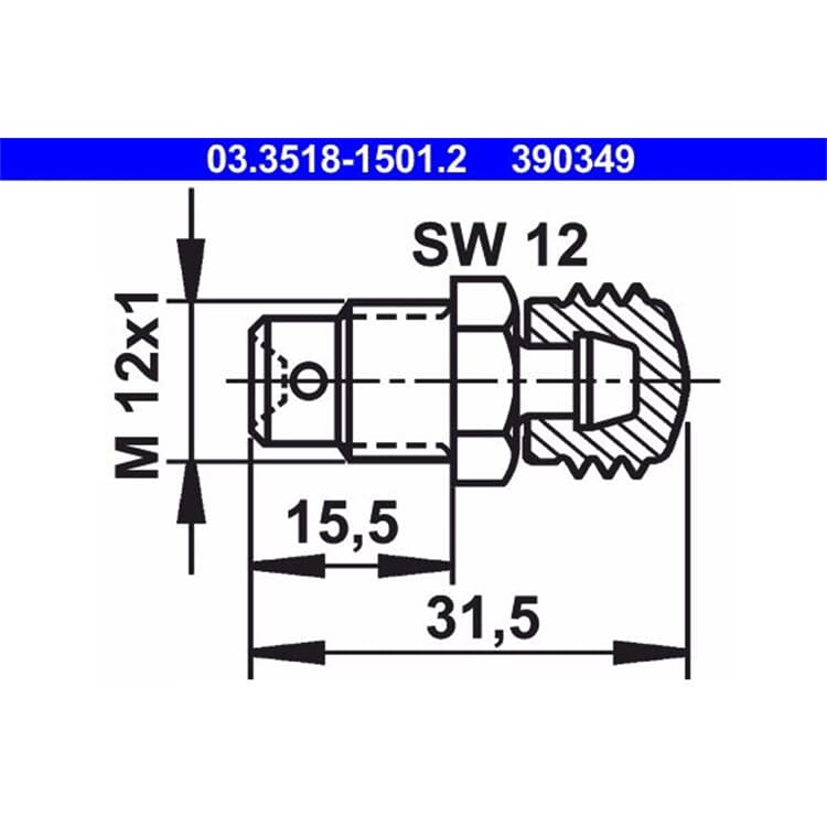 ATE Entl?fterschraube/-ventil 03.3518-1501.2 von ATE