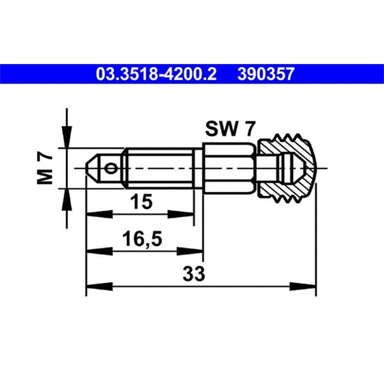 ATE Entl?fterschraube/-ventil ATE Entl?fterschraube/-ventil 03.3518-4200.2 von ATE