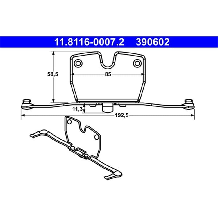 ATE Feder f?r Bremssattel BMW 5er 6er 7er von ATE