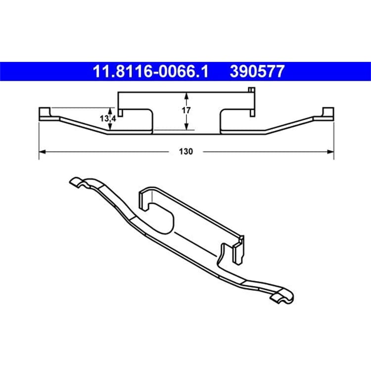 ATE Feder f?r Bremssattel hinten BMW 1 3 5 7 X1 Z1 Z4 ATE Feder f?r Bremssattel hinten BMW 1 3 5 7 X1 Z1 Z4 von ATE