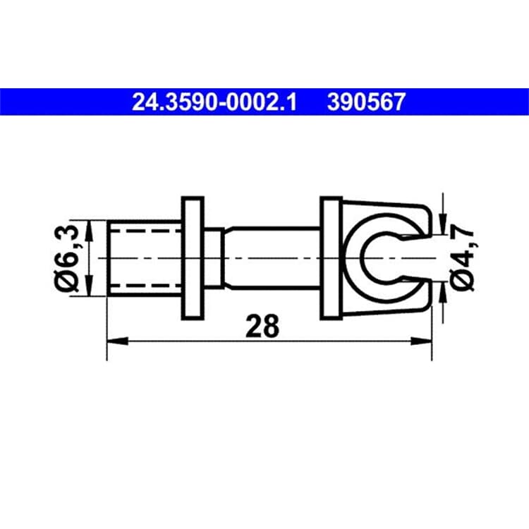 ATE Halter f?r Bremsleitung von ATE