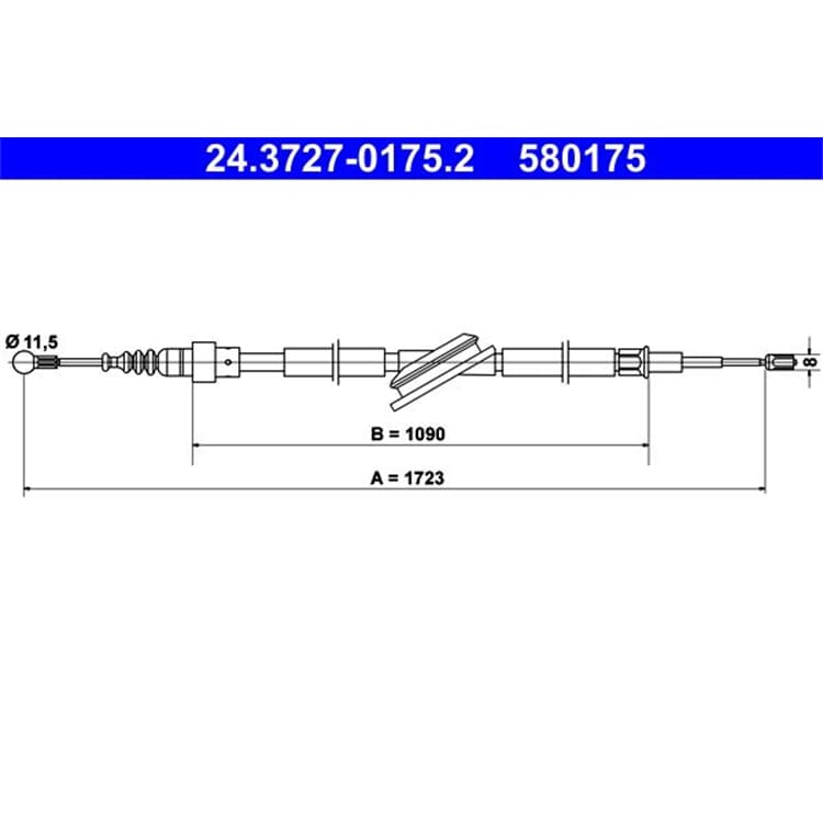 ATE Handbremsseil hinten Audi A3 Skoda Octavia VW Bora Golf von ATE