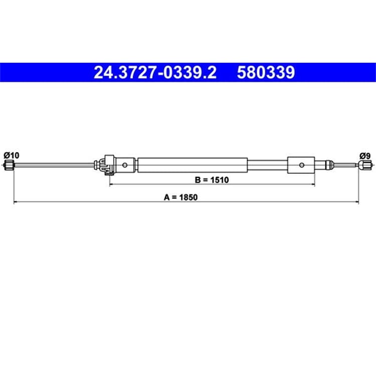 ATE Handbremsseil hinten Citroen Berlingo Peugeot Partner von ATE