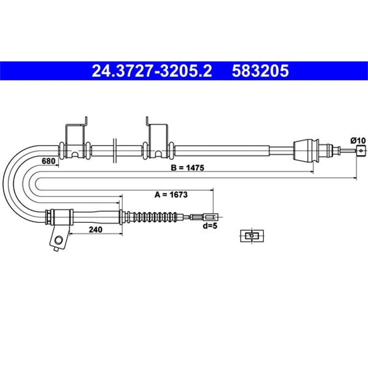 ATE Handbremsseil hinten Kia Ceed Pro von ATE