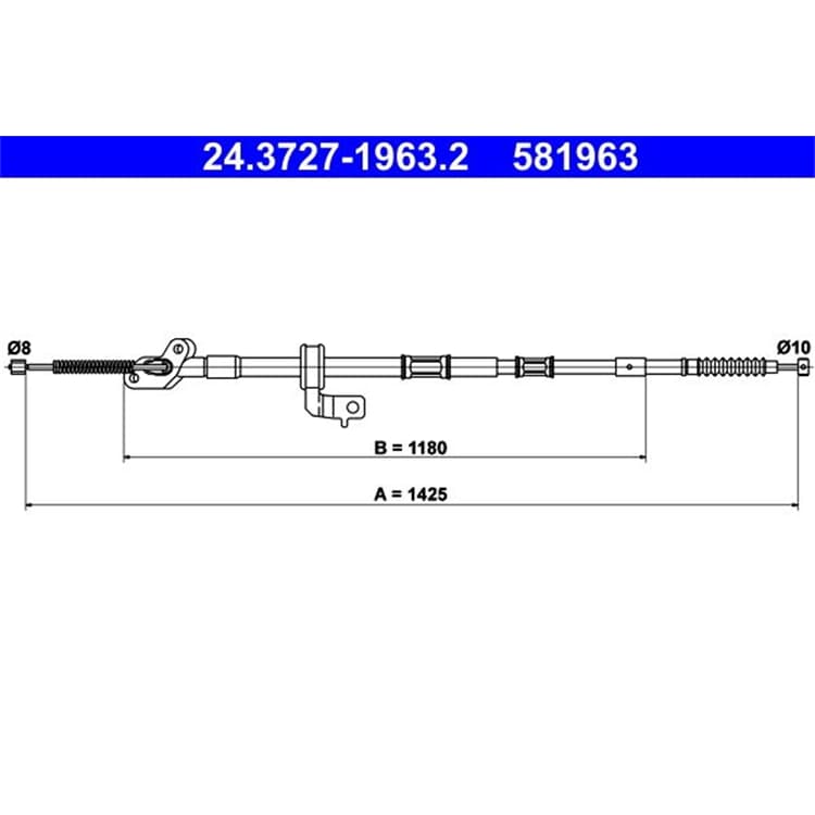 ATE Handbremsseil hinten Toyota Rav 4 ATE Handbremsseil hinten Toyota Rav 4 von ATE