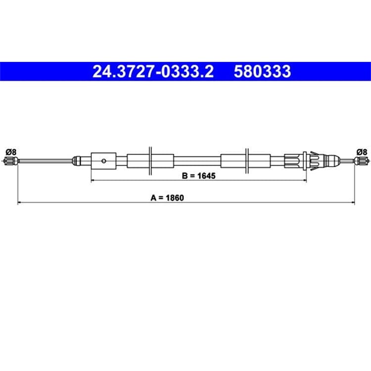 ATE Handbremsseil hinten links Citroen Xsara von ATE