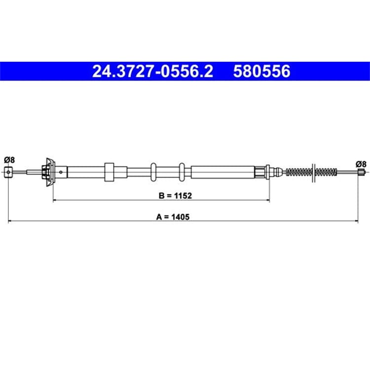 ATE Handbremsseil hinten links Fiat Panda ATE Handbremsseil hinten links Fiat Panda von ATE