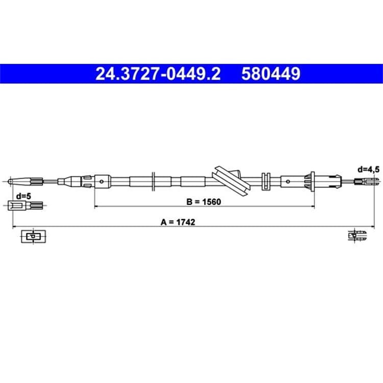 ATE Handbremsseil hinten links Mercedes CLS E-Klasse ATE Handbremsseil hinten links Mercedes CLS E-Klasse von ATE
