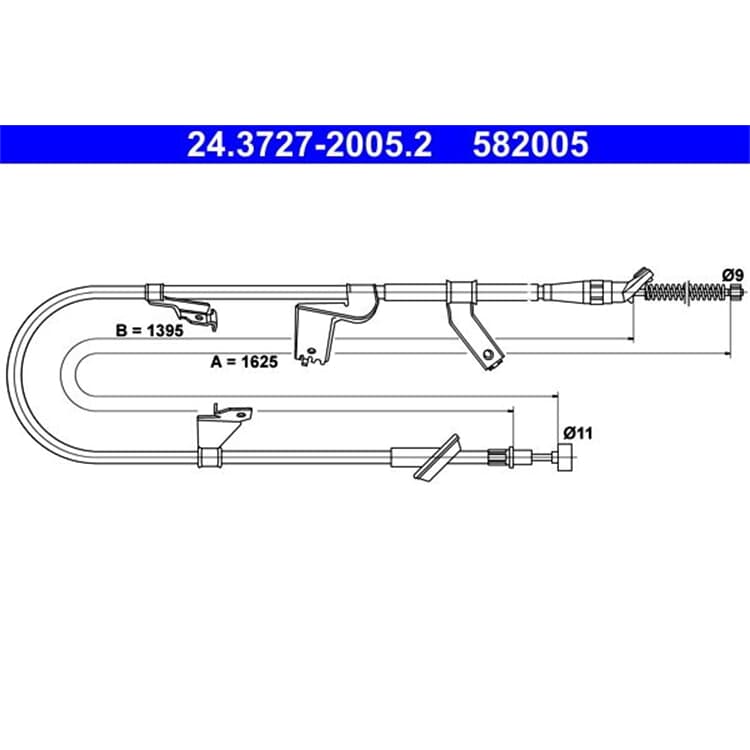 ATE Handbremsseil hinten links Suzuki Swift ATE Handbremsseil hinten links Suzuki Swift von ATE