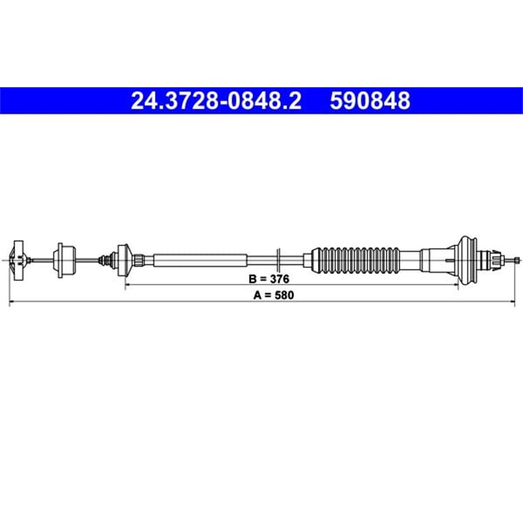 ATE Kupplungsseil Peugeot 206 CC SW 206+ 1.1-1.6 16V ATE Kupplungsseil Peugeot 206 CC SW 206+ 1.1-1.6 16V von ATE