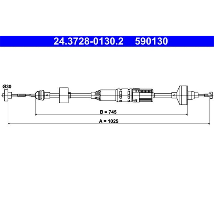 ATE Kupplungsseil VW Golf 3 Vento von ATE