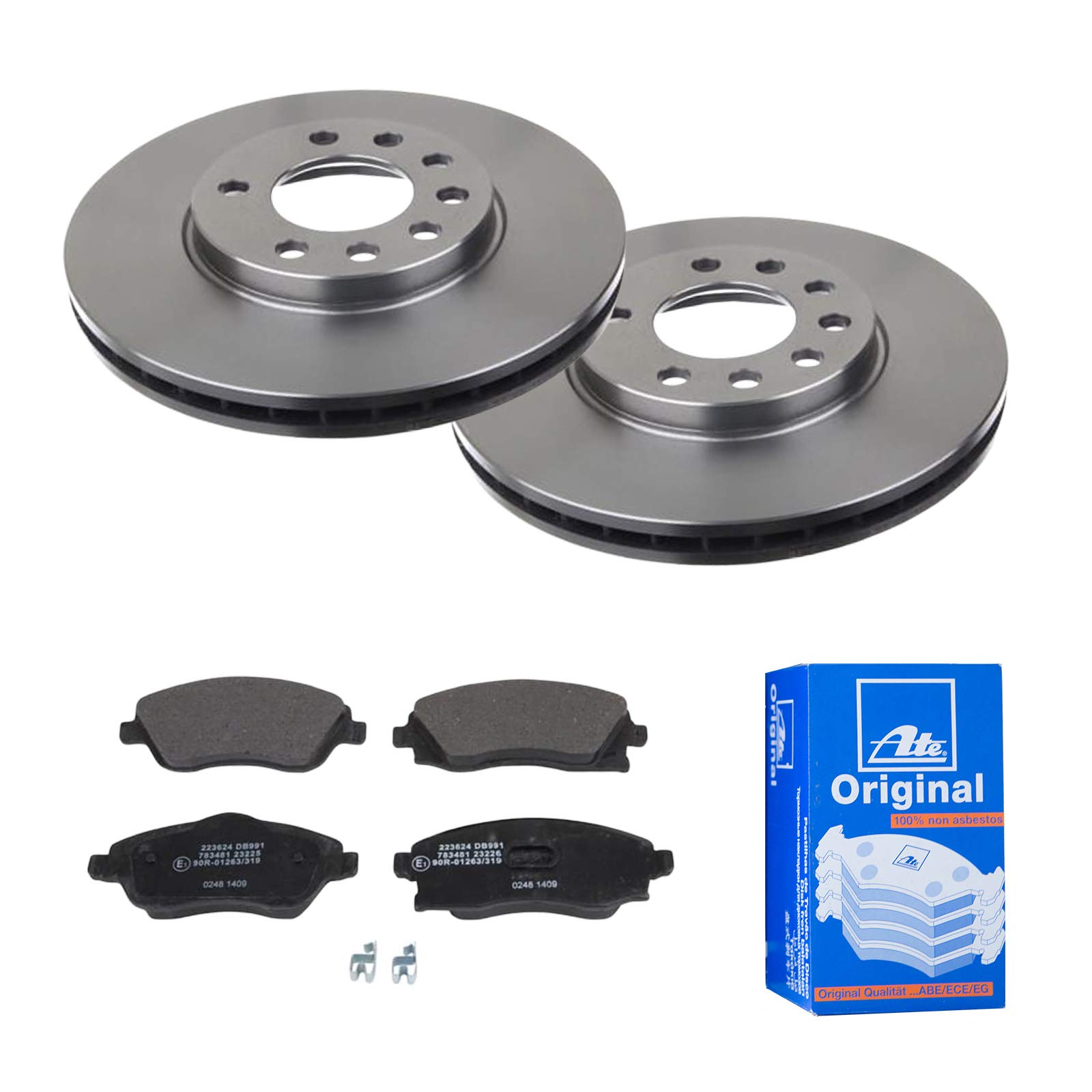 Bremsen Set Bremsscheiben Ø288 Belüftet + Beläge für Skoda Octavia 3 5E5 VW Golf 7 von ATE Bundle