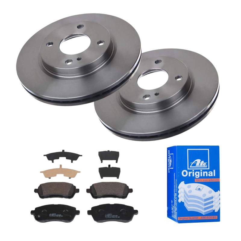 2 Bremsscheiben + Bremsbelagsatz ATE 3er Set Belüftet Ø258 mm Vorne Bremsenset von ATE Bundle