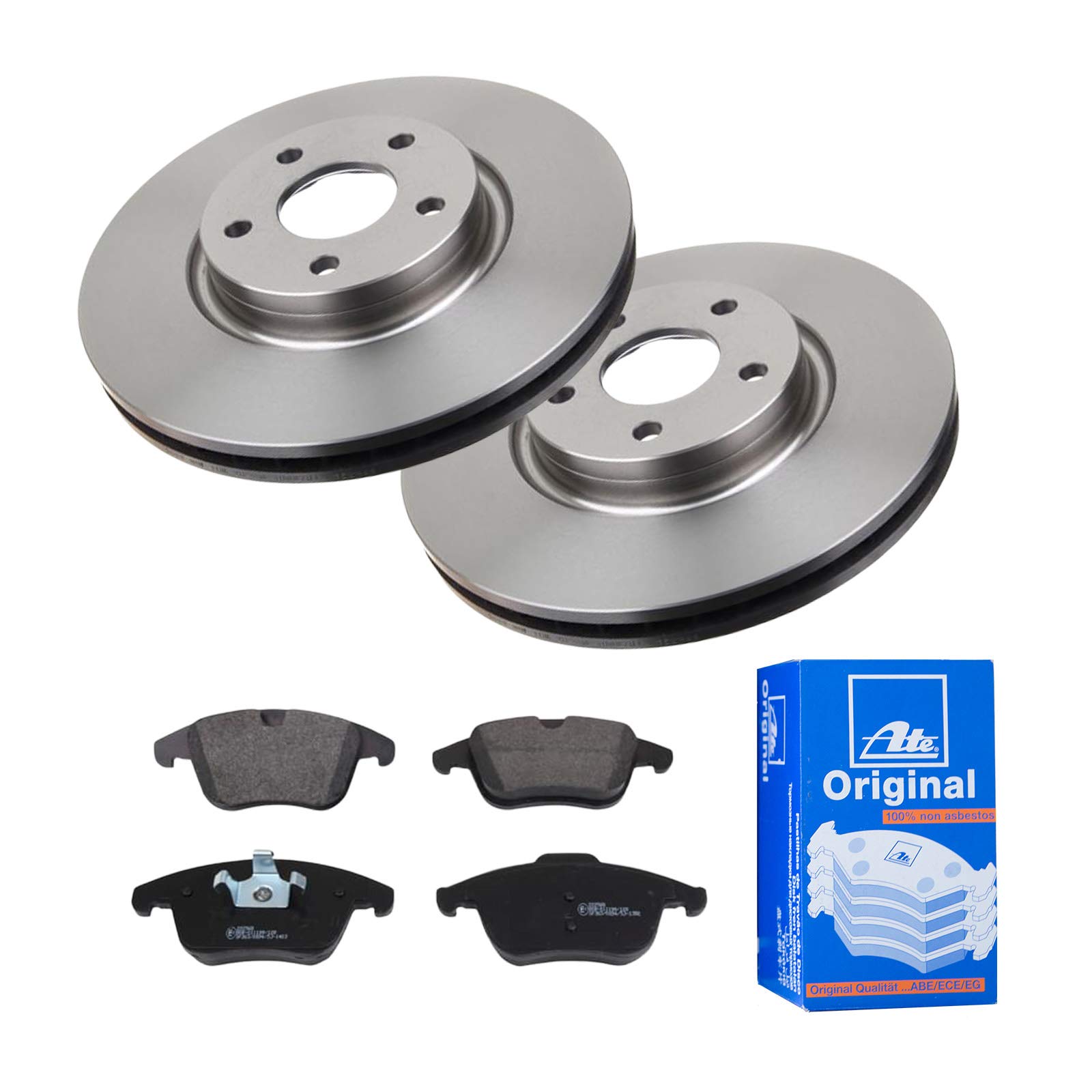 ATE 2 Bremsscheiben Ø300 Belüftet + Bremsbeläge für Ford Mondeo 4 BA7 von ATE Bundle