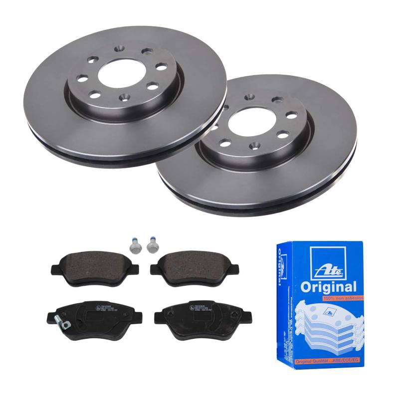 2 Bremsscheiben + Bremsbelagsatz ATE 3er Set Belüftet Ø257 mm Vorne Bremsenset von ATE Bundle