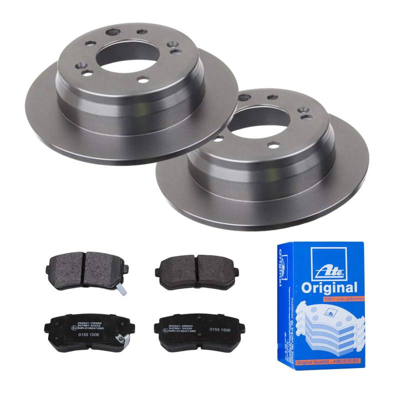 2 Bremsscheiben + Bremsbelagsatz ATE 3tlg 262 mm Voll Bremsenset für Hyundai/Kia von ATE Bundle