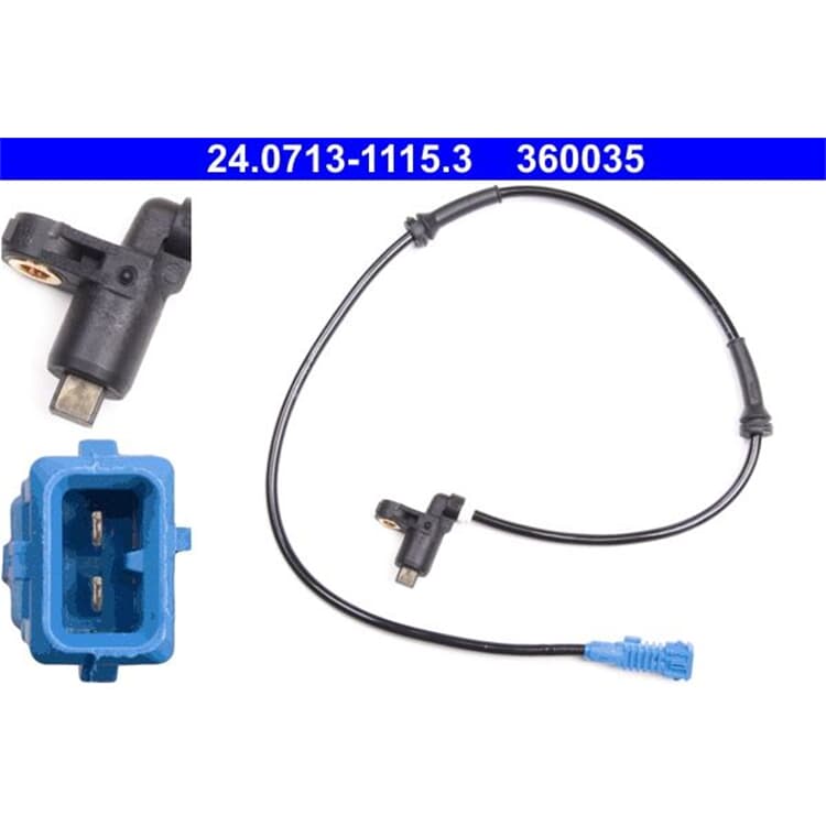 ATE Raddrehzahlsensor vorne Peugeot 206 ATE Raddrehzahlsensor vorne Peugeot 206 von ATE