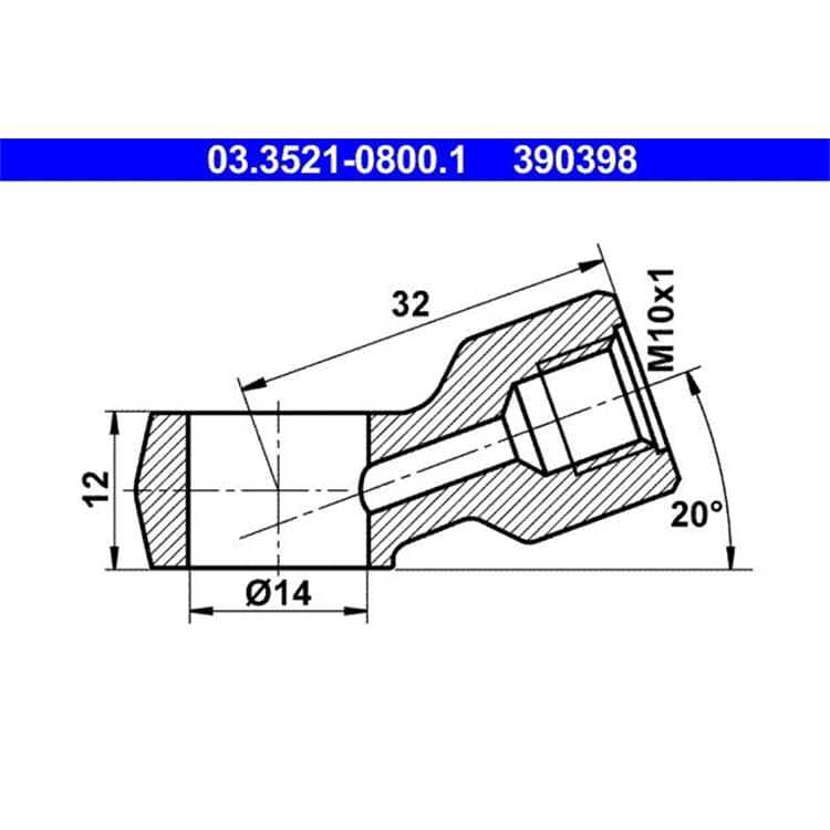 ATE Ringstutzen f?r Rohrleitung 03.3521-0800.1 ATE Ringstutzen f?r Rohrleitung 03.3521-0800.1 von ATE