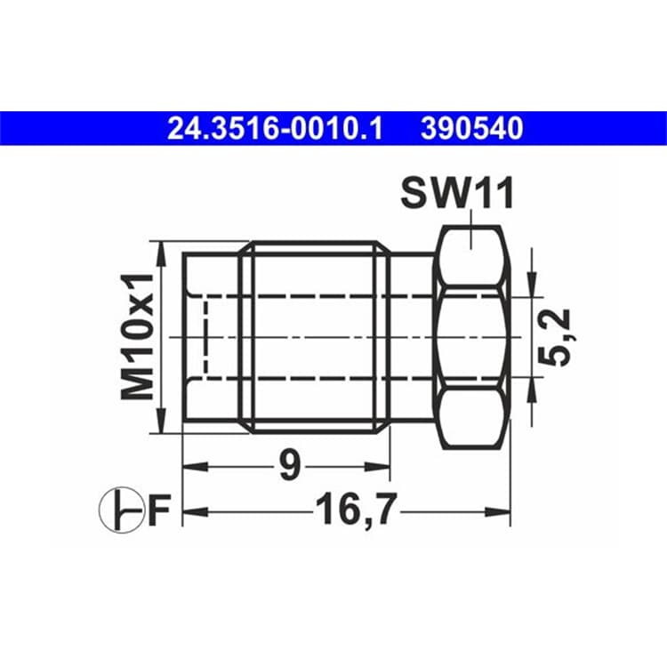 ATE ?berwurfschraube 24.3516-0010.1 von ATE