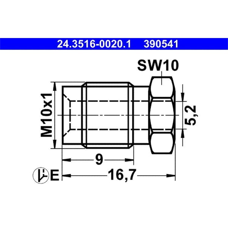 ATE ?berwurfschraube 24.3516-0020.1 von ATE