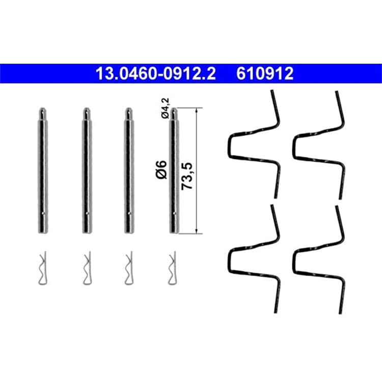 ATE Zubeh?rsatz f?r Bremsbel?ge hinten Mercedes /8 123 S-Klasse Sl von ATE