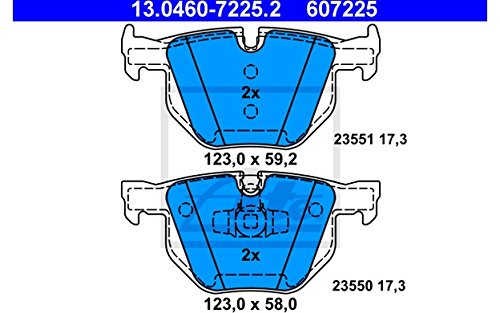 Ate 13.0460-7225.2 - Bremsbelagsatz, Scheibenbremse Ate 13.0460-7225.2 - Bremsbelagsatz, Scheibenbremse von ATE