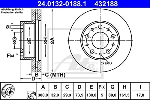 Ate 24. 0132-0188. 1 - Bremsscheibe Ate 24. 0132-0188. 1 - Bremsscheibe von ATE