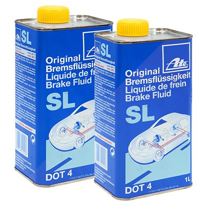Ate 2x 1 Liter Bremsflüssigkeit SL DOT4 [Hersteller-Nr. 03.9901-5802.2] von ATE