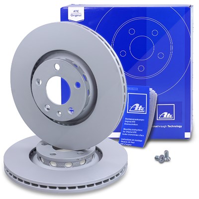 Ate 2x Bremsscheibe Vorderachse Belüftet [Hersteller-Nr. 24.0125-0137.1] für Audi, Seat, Skoda von ATE