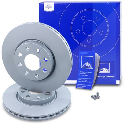 Ate 2x Bremsscheibe Vorderachse Belüftet [Hersteller-Nr. 24.0122-0231.1] für Fiat, Opel, Vauxhall von ATE